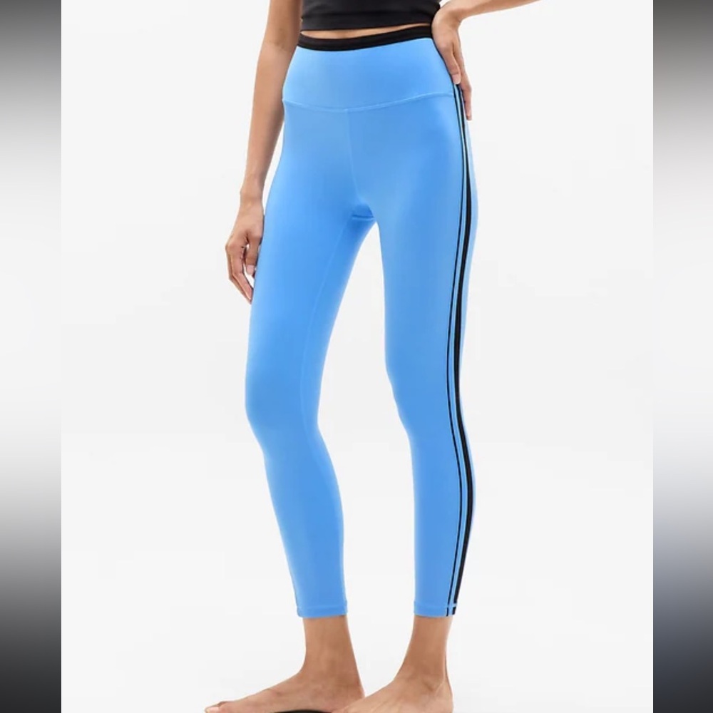 ATHLETA Elation Sport Stripe Ultra High Rise 7/8 Legging - Blue & Black